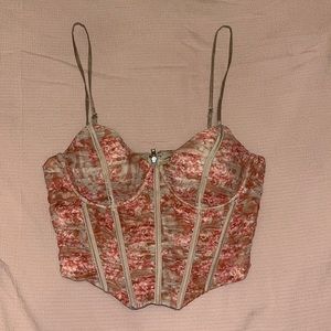 Oh Polly Pink Floral Corset Top 🎀🌸